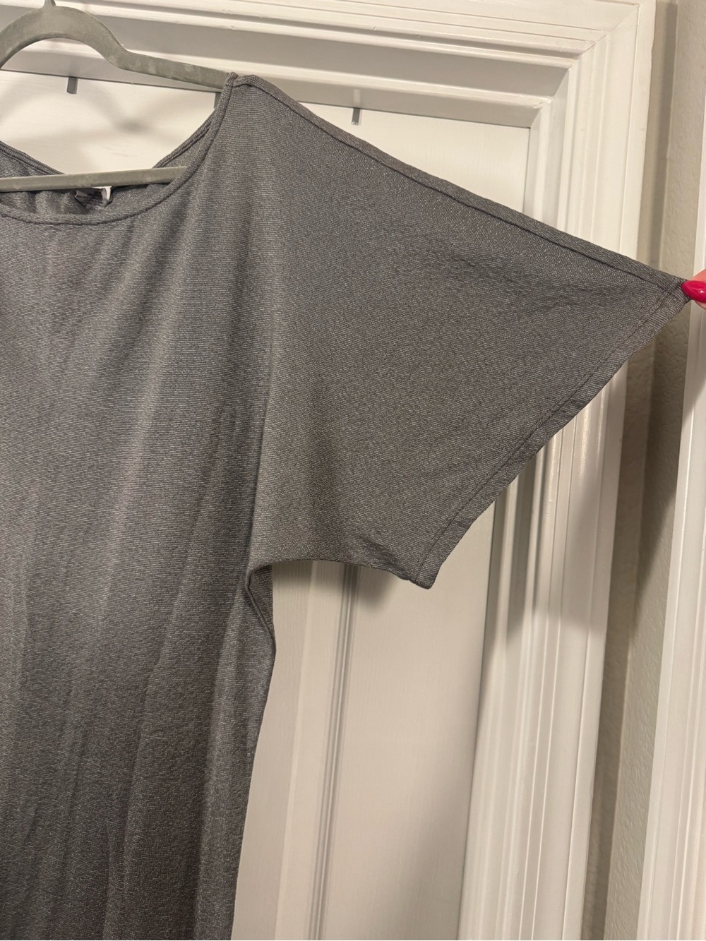 Michael Stars Charcoal Gray Short-Sleeve Shift Dress - Picture 3 of 13